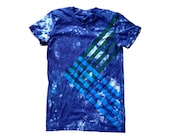 SAMPLE SALE// Hand Dyed & Hand Painted Asymmetrical Stripes Tee