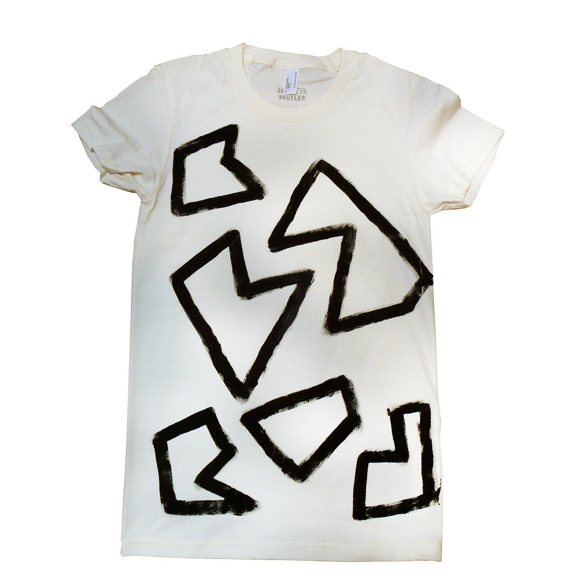 Hand Painted Shapes Organic Tee for Men and Women