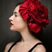 Fascinator Headpiece Red as the Reddest Rose