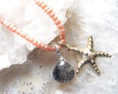 Sea Star, Beach Inspired Bejeweled Necklace