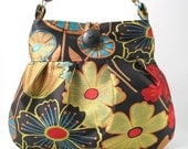 spring messenger , floral tote, diaper bag, purse, handbag, adjustable  handle