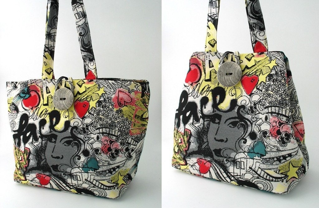 NYC Graffiti  tote bag , handbag, diaper bag, laptop bag, purse, hobo bag