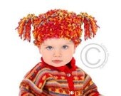PDF Tasseled Baby Hat Knitting Pattern Quick and Easy to make using straight needles