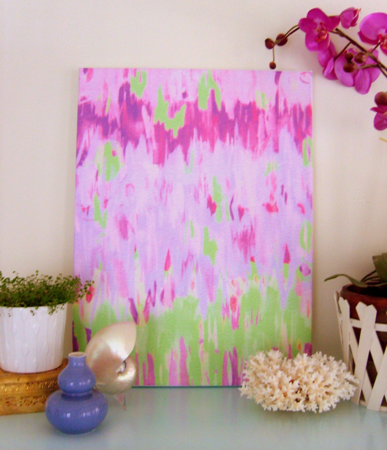 VIOLETTA ABSTRACT on stretched canvas 18x24
