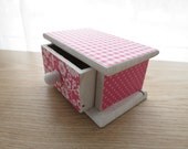 1 Drawer Small Trinket Treasure Box - Pink Monochromatic Patterns