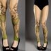 NEW nude color one size Triple Deer full length printed tights skinny footless pantyhose summer spring
