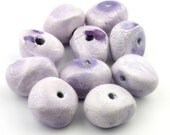 African Violet Nugget Ceramic Beads
