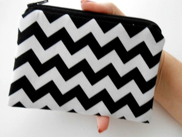 Chevron Little Zipper pouch Coin purse Gadget Case ECO Friendly Padded  NEW