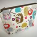 Padded Large Hedgehog Meadow Flat bottom Zipper Pouch Gadget Case Cosmetic Bag ECO Friendly