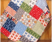 Baby Boy Quilt Going Coastal Modern Big Block