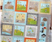 Baby Boy Quilt Life in the Jungle gender neutral CUSTOM made to Order