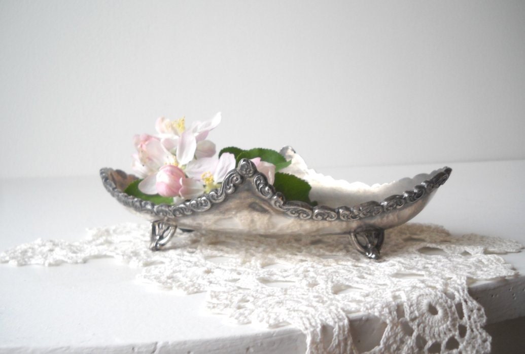 Antique Benedict Silverplate Tray - Quadruple Silver - Wedding Decor