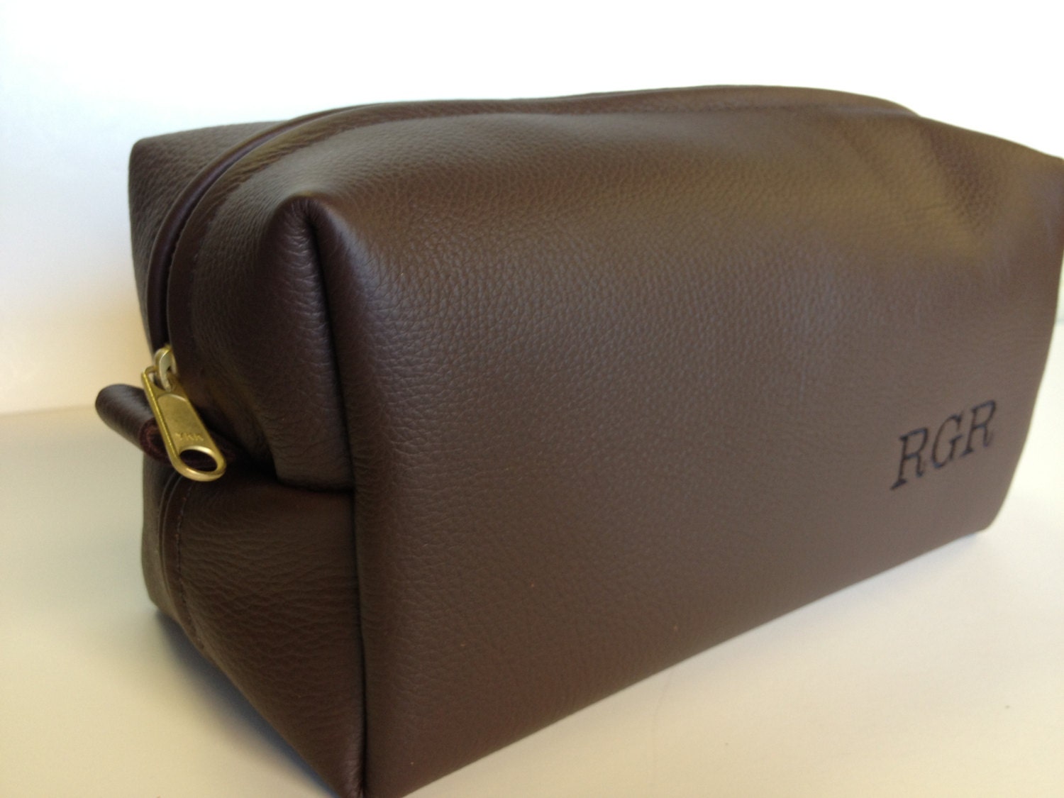 Custom Listing for Janet Dark Chocolate Leather Toiletry Bags