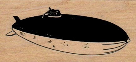 Dirigible  zeppelin air ship airship  Rubber stamp wood  567 Steampunk supplies
