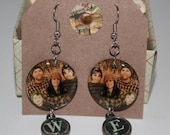 Custom Picture earrings Customized with a personal photo of your choice Mothers Day Gift Typewriter Key