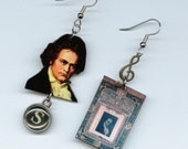 Beethoven Earrings Sonatas Sheet Music musical note treble cleff Classical