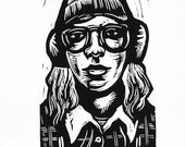 Mathias Original linocut