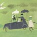 A good samaritan lends a hand.  Original painting by Matte Stephens.