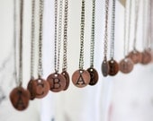 Metal initial necklace