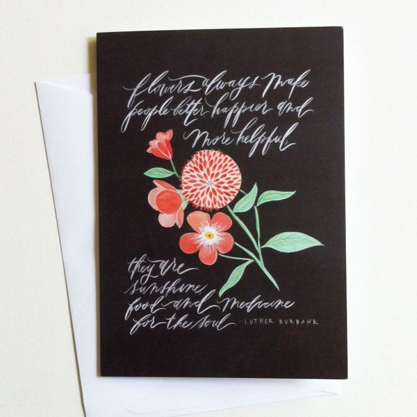 FLOWER CARD : blank inside