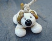Loribeads -  Chubby Pup - handmade glass lampwork focal bead