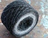 Pure wool knitting yarn - 100 g -- black, grey