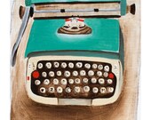 Vintage Typewriter Blank Greeting Card
