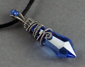Sterling Silver and Blue Swarovski Crystal Necklace