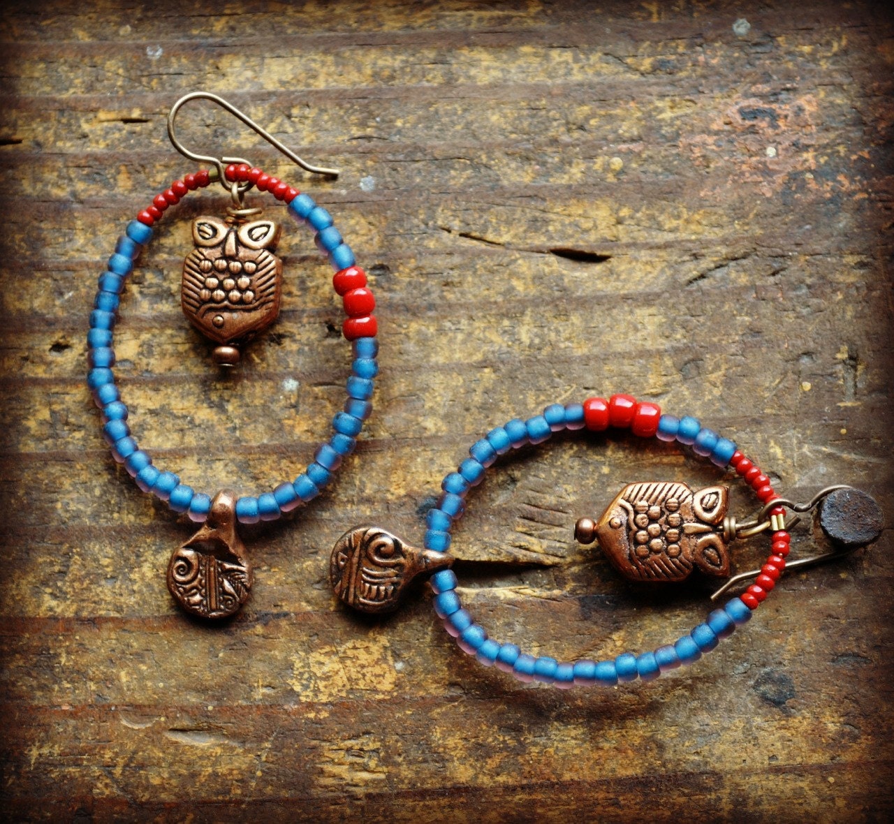 Seed Beaded Hoots