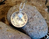 Oh the Places You Will Go 2013 Graduate Graduation Sterling Silver Necklace
