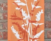 Butterfly Bush Wall Hanging on Stretched Linen