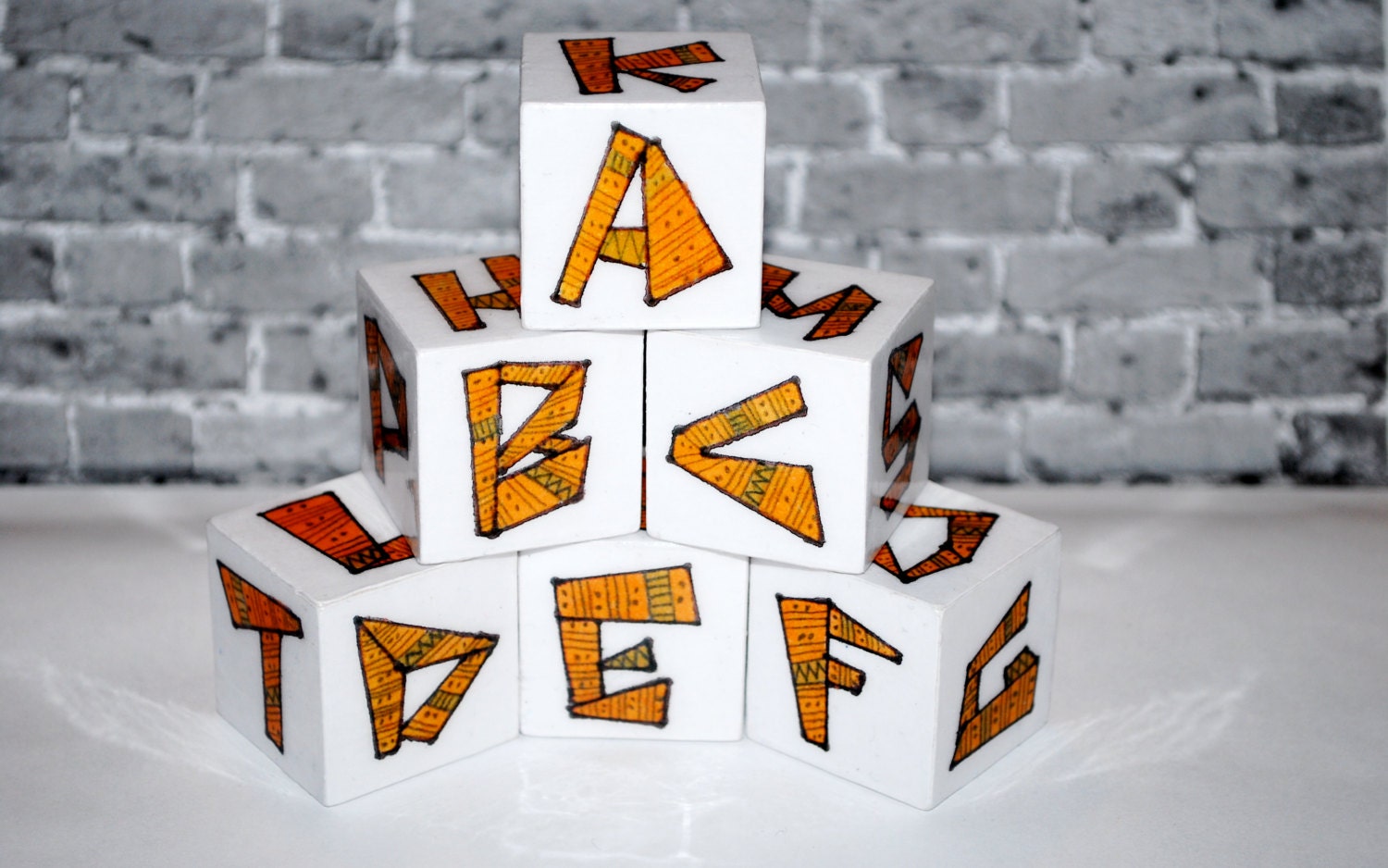 ABC Blocks Funky Tribal  Rockin' Blocks by beebles