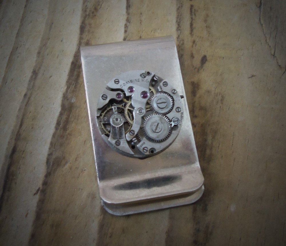 Vintage Watch Movement Money Clip