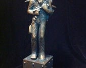 Star Wars Bronze Chewbacca and C-3pO in Backpack  Statue Ornament