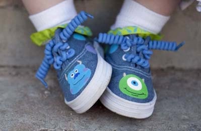 Monsters Inc inspired Sulley and Mike hand painted denim shoes with or without sparkles n dots for boys - girls infant -toddler shoes