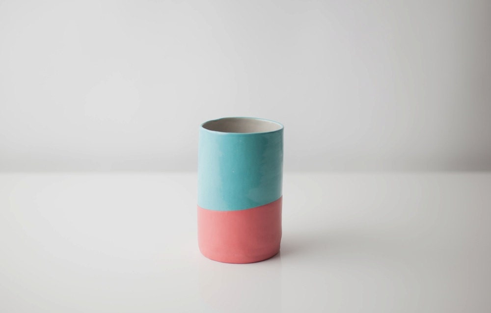 Turquoise and Raspberry Dip Cup