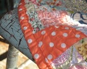 farmhouse baby quilt -- baby girl --