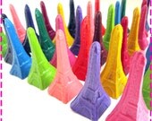 Kids' EIFFEL TOWER CRAYONS Birthday / Wedding Bridal Shower Party Favors - Party Pack of (20) - Red, Yellow, Pink, Green, Blue, Lime, Etc.