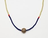 Pretoria Necklace Handmade Fiber and Cage Bead Necklace