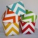 Storage and Organization - Mini Fabric Organizer Bins - Set of 5 - Chevron - ZigZag - Green - Orange - Blue - Yellow - Red