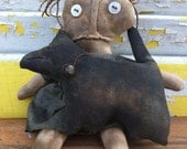 CustomerAppreciation Sale Primitive Doll Wee Dog Lover
