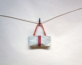 Recycled Sail Purse - Red Stripe Shortie