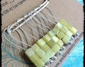 Spring Clearance Sale Snag Free Stitch Markers Large Set of 8 - Lemon Agate - N99 - Fits up to size US 17 (12.75) Knitting Needle