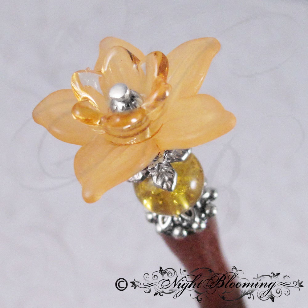 Primrose Faerie Passage Hair Stick- Amber