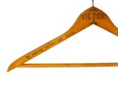 Victor Wood Advertising Fur Cleaners Hanger