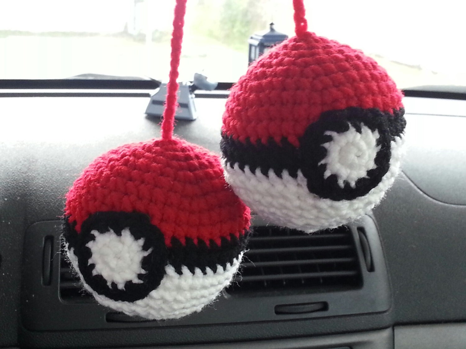 Pokeball Car Mirror Danglers