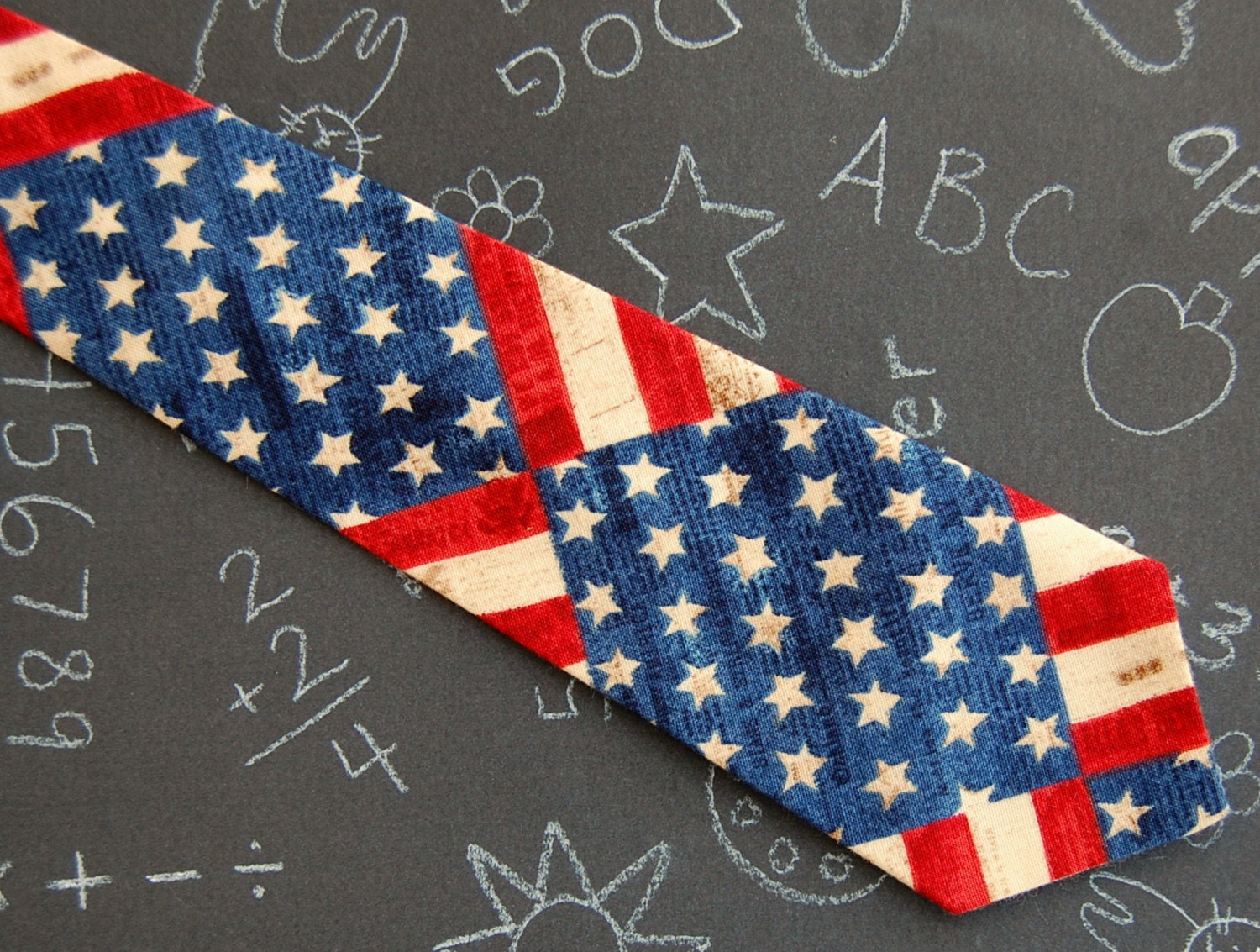 Mens Necktie - Show your American Pride all year long with this great neck tie, self tying, perfect for Independence Day and more