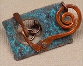 Hammered Rustic Copper Toggle Clasp