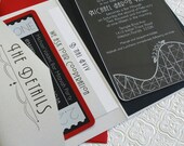 Theme Park Bar Mitzvah Invitation - Acrylic Invite - Design Fee