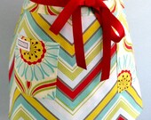 Pop Chevronl Half Apron Chef Hostess Party Kitchen Adult Women's Apron - Heather Bailey Pop Fabric